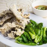Fish Skin with Kailan - Crab at Bay Seafood Restaurant - G search Recommends
