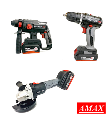 Experience the freedom and performance of BEITER Cordless Power Tools, including the Cordless Hammer Drill, Impact Drill, and Angle Grinder.